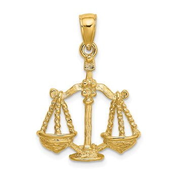 Lex & Lu 14k Yellow Gold Satin & Polished Hope Anchor Pendant Lex & Lu 14k Yellow Gold Satin & Polished Hope Anchor Pendant